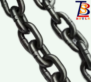 Ardchaighdeáin G80 Alloy Cruach Nasc Gearr Táthaithe Iarann ​​Trom Blacken Slabhra Ardaithe Luchtaigh